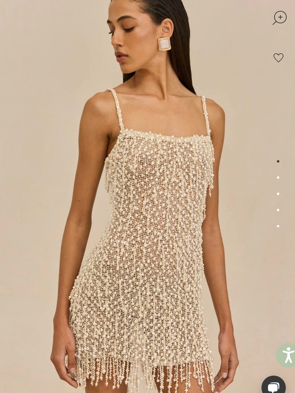 cult gaia Off-White Beaded Sandara Mini Dress - Picture 3 of 6